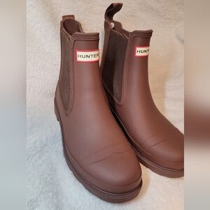 Hunter Chocolate Waterproof Boots 10M New
